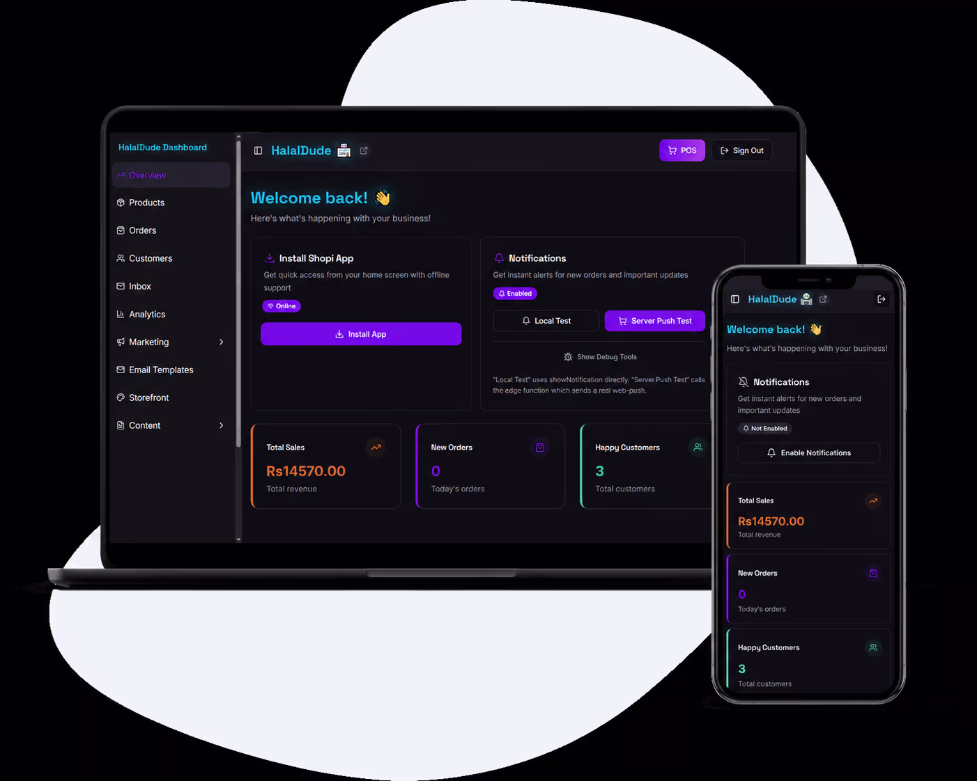 ஆர்டர் மேலாண்மை Dashboard