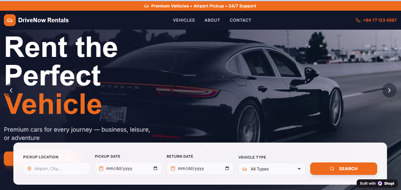 Rent A Car theme preview